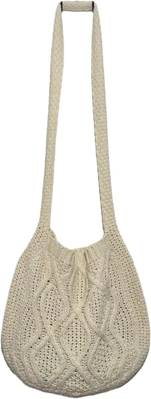Grunge Crochet Tote Bag Y2K Shoulder Handbags Fairycore Hobo Bag Aesthetic Crossbody Bags Shopping Bag Purse Accessories