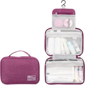 Hanging Travel Toiletry Bag for Men,10" X 6.5" Big Makeup Bag,Portable Foldable Large Capacity Toiletries Travel Bag with Compartment,Water-Resistant Cosmetic Travel Bag,Travel Essentials