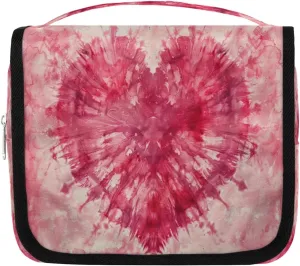 Heart Hanging Travel Toiletry Bag Cosmetic Bag Portable Wash Bag with Hook for Bathroom Accessories Toiletries Cosmetics