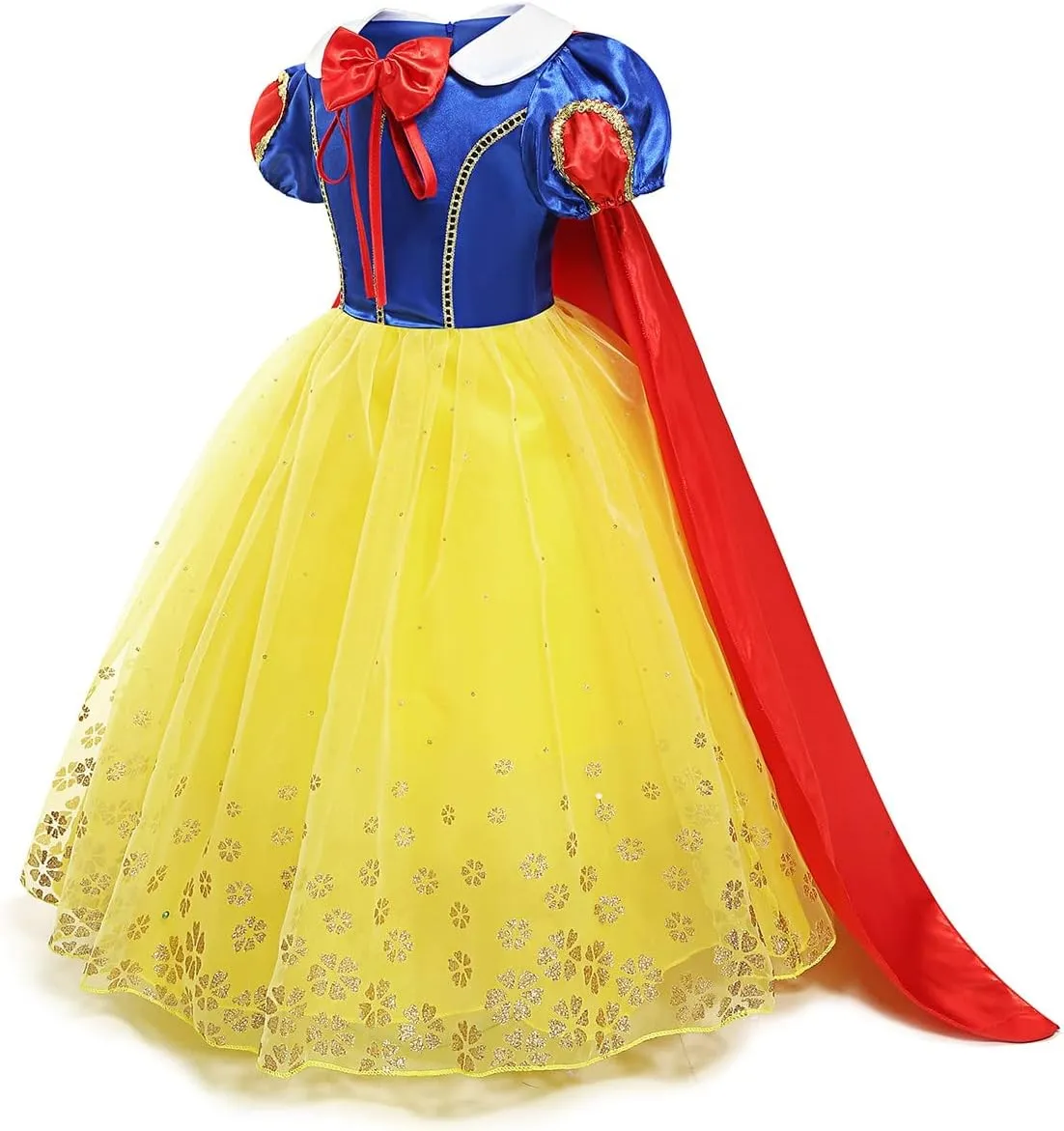 HIHCBF Girls Princess Snow White Costume Birthday Christmas Party Halloween Carnival Fancy Dress Up Outfits (w/Accessories)