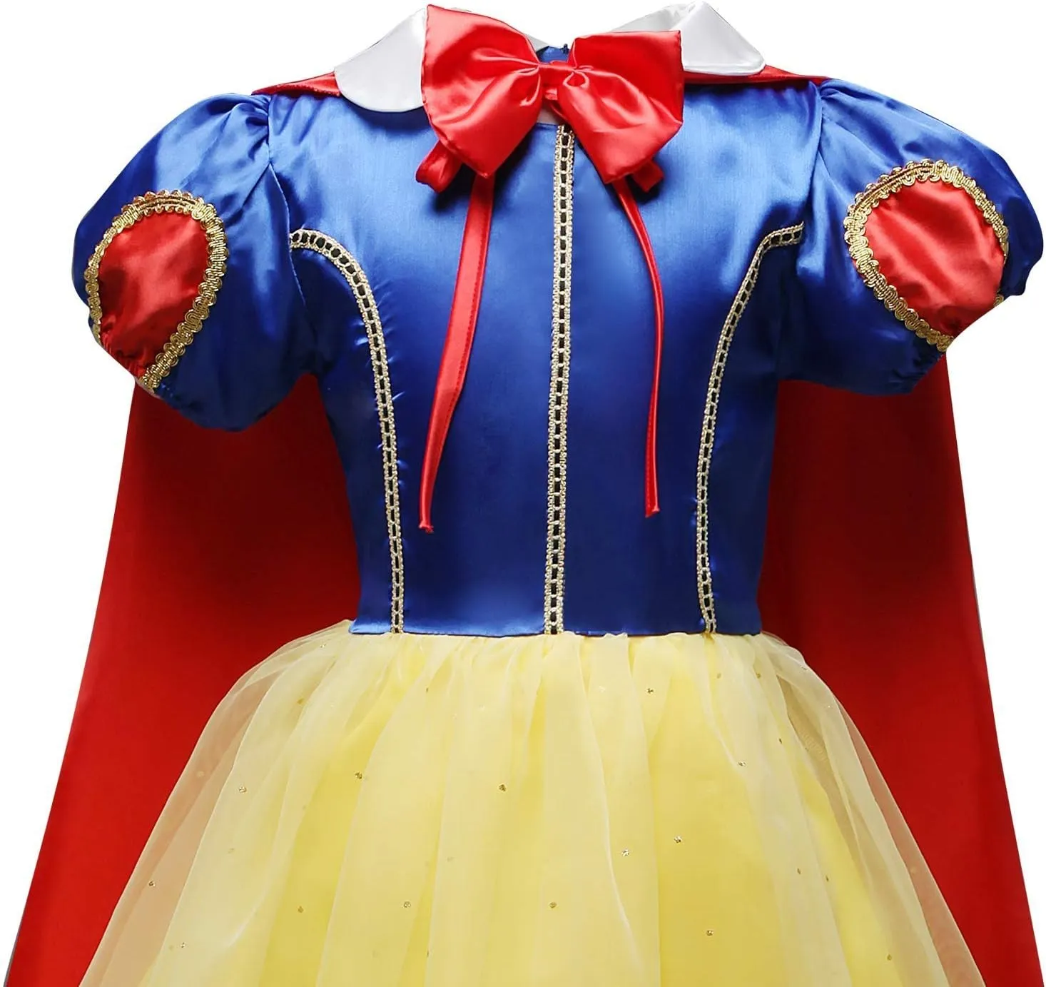 HIHCBF Girls Princess Snow White Costume Birthday Christmas Party Halloween Carnival Fancy Dress Up Outfits (w/Accessories)
