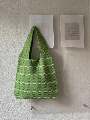 Hobo Bag Fairy Grunge Aesthetic Shoulder Bags Purse for Women Girls Grunge Accessories Crochet Tote Beach Bag