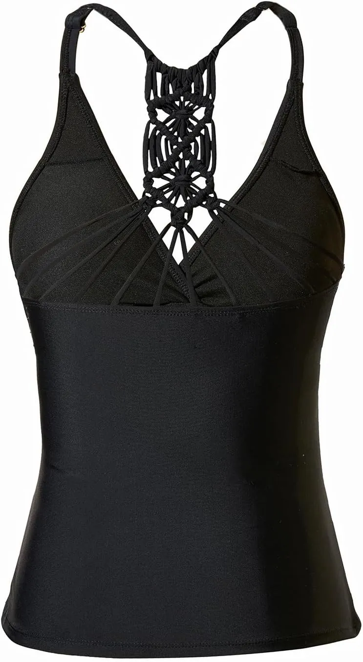 Holipick Tankini for Women V Neck Tummy Control Swim Top Ruched Bathing Suit No Bottom