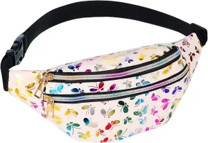 Holographic Fanny Pack for Women, Waterproof Fanny Pack for Girls,Waist Bag Waist Pack for Festival Accessories