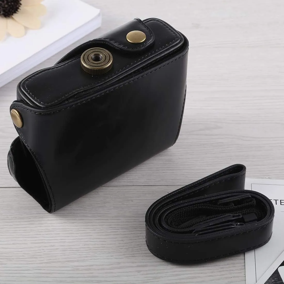 HONGYAN Camera case Full Body Camera PU Leather Case Bag with Strap for Canon G16 Camera Accessories