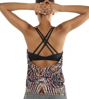 icyzone Workout Tank Tops Built in Bra - Women's Strappy Athletic Yoga Tops, Exercise Running Gym Shirts