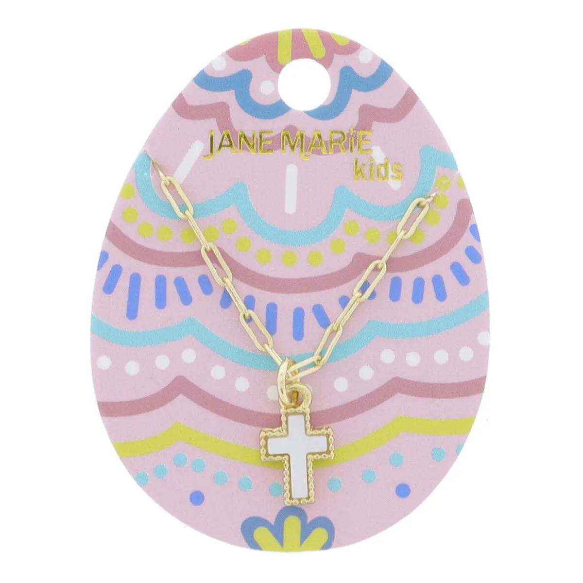 Jane Marie Kids Mini Shell Inlay Cross Jewelry