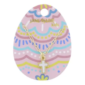 Jane Marie Kids Mini Shell Inlay Cross Jewelry