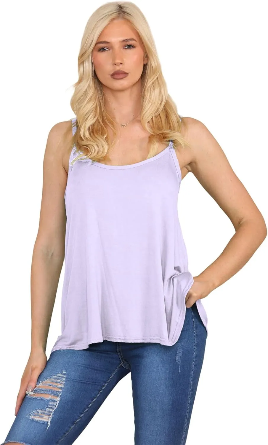 Janisramone Vest for Women | New Plain Stretchy Sleeveless Camisole Summer Tank Tops Women | Ideal Womens Summer Tops
