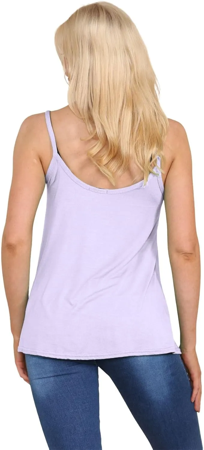 Janisramone Vest for Women | New Plain Stretchy Sleeveless Camisole Summer Tank Tops Women | Ideal Womens Summer Tops