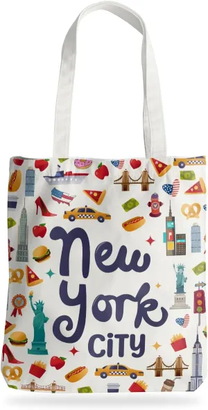 Jeilink New York Souvenirs and Gifts Beach Weekender Tote Travel Reusable Grocery Bags Girls Trip