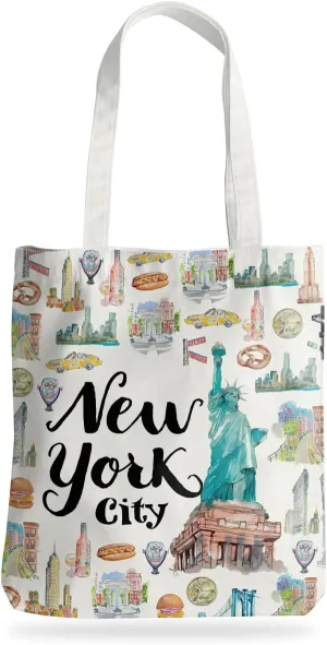 Jeilink New York Souvenirs and Gifts Beach Weekender Tote Travel Reusable Grocery Bags Girls Trip