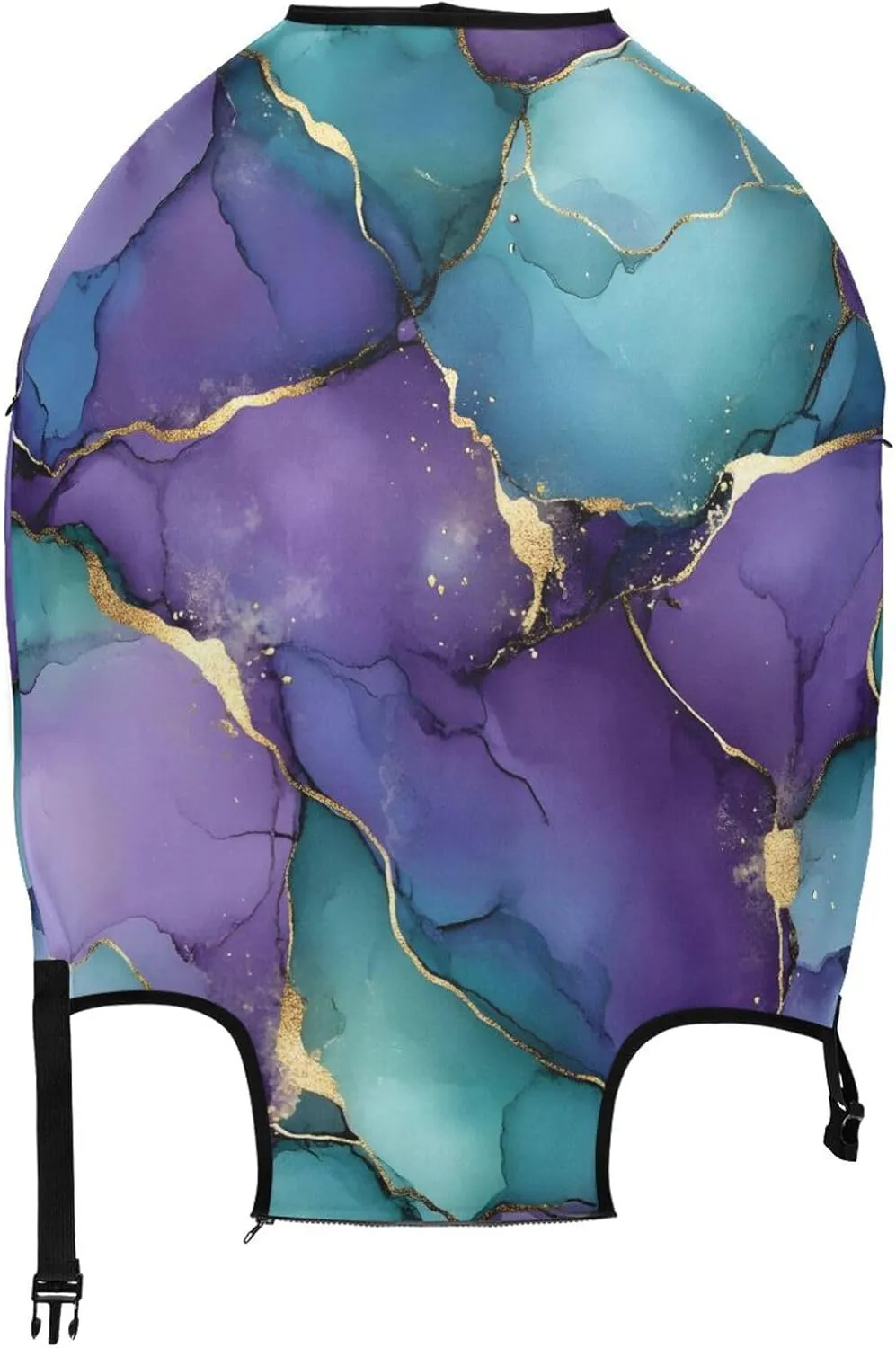 Joisal Marble Purple Gold Luggage Cover Protector Scratch-Resistant Luggage Identifiers for Suitcases Unique, Travel Accessories