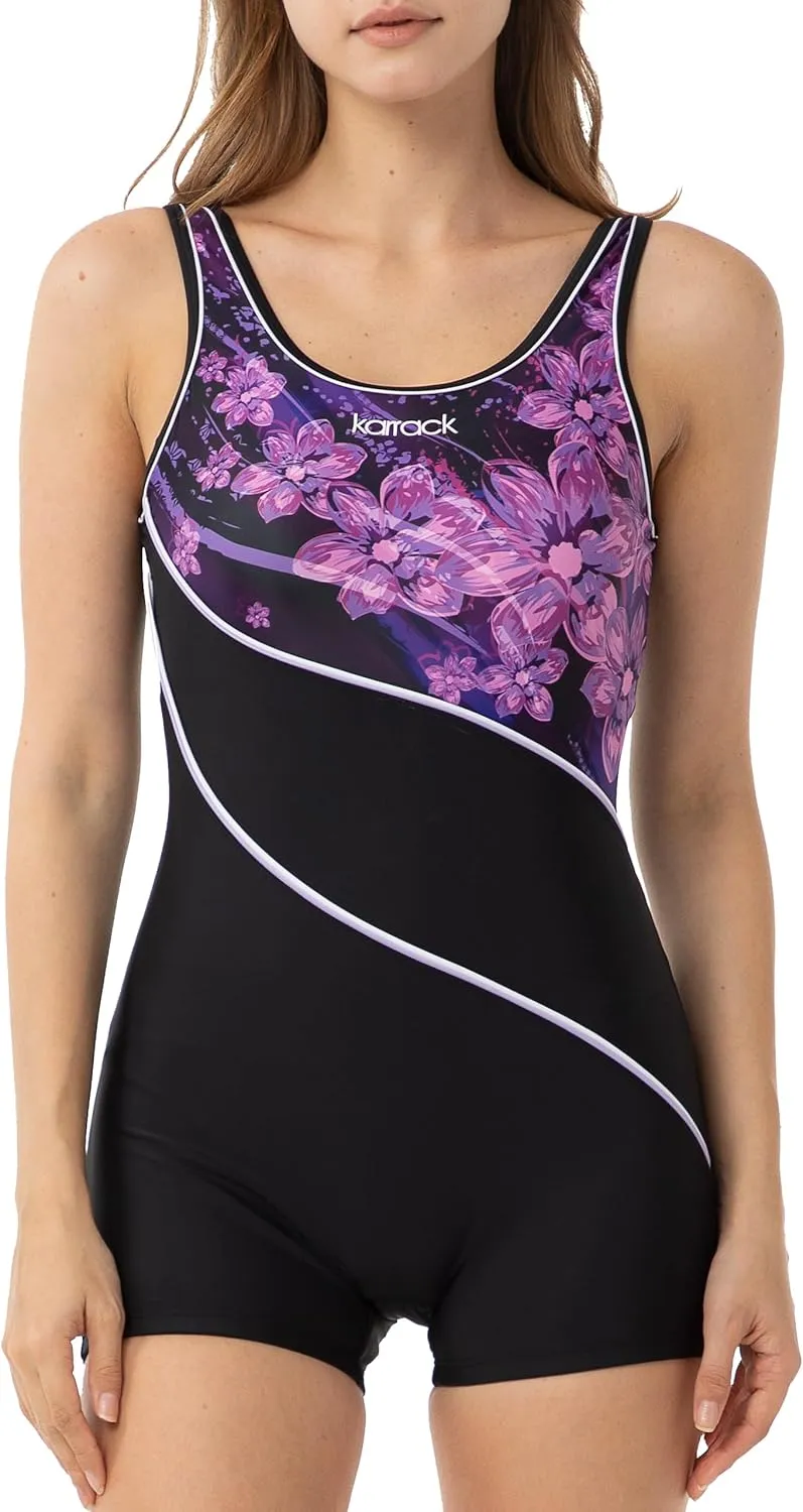 karrack Womens Swimsuit Sport One Piece Bathing Suit for Women Athletic Swimsuits Modest Swimwear Training