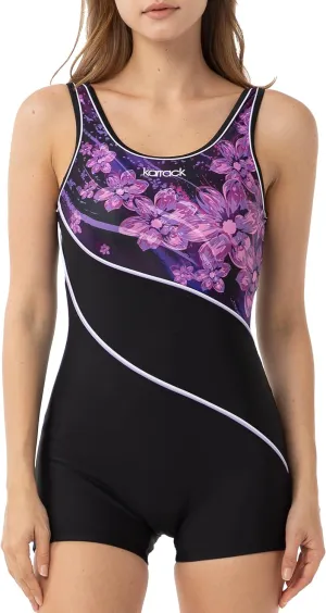 karrack Womens Swimsuit Sport One Piece Bathing Suit for Women Athletic Swimsuits Modest Swimwear Training