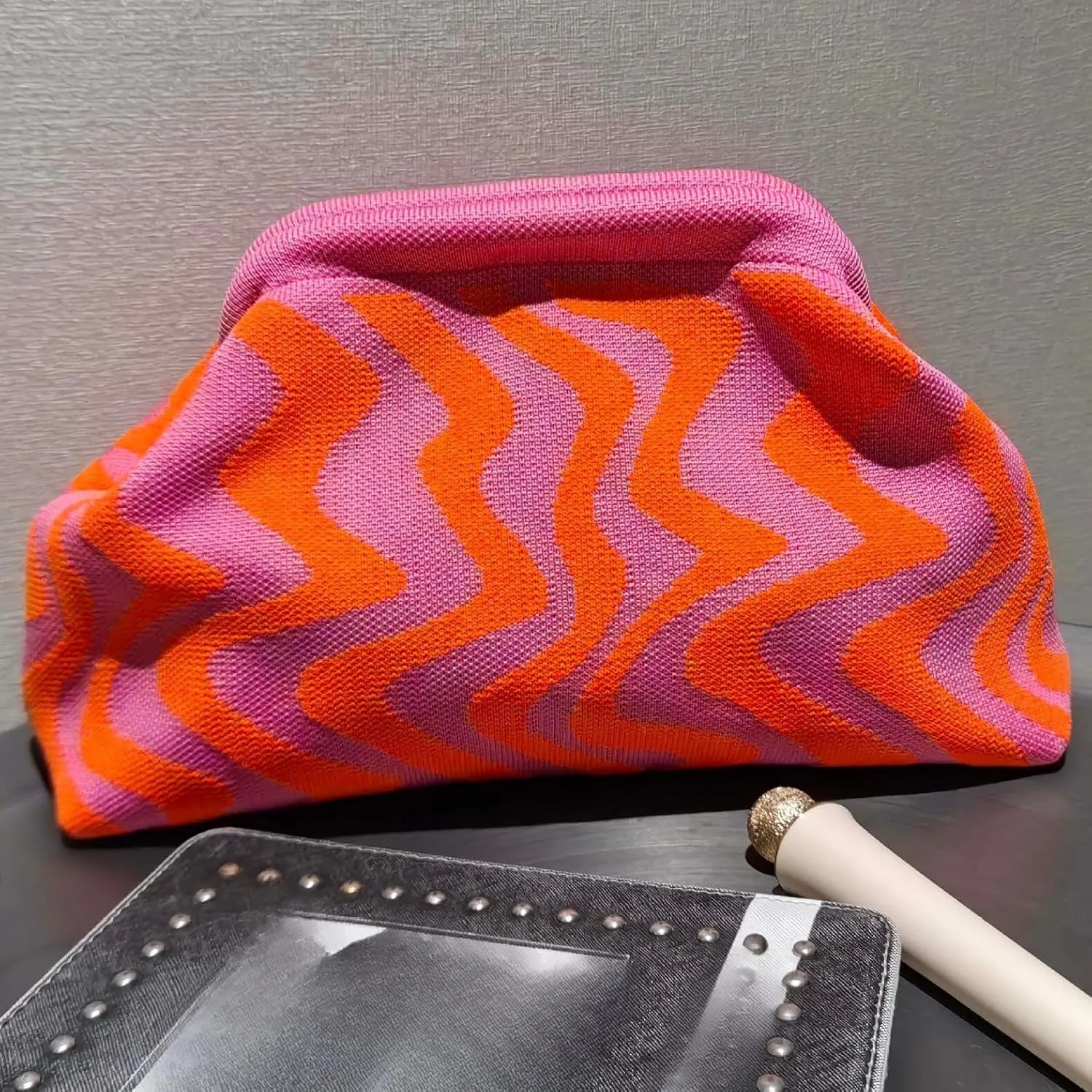 Knit Evening Party Clutch Purses Women Boho Clutch Bag Y2k Accessories Beach 2025 Summer Fashion Trends