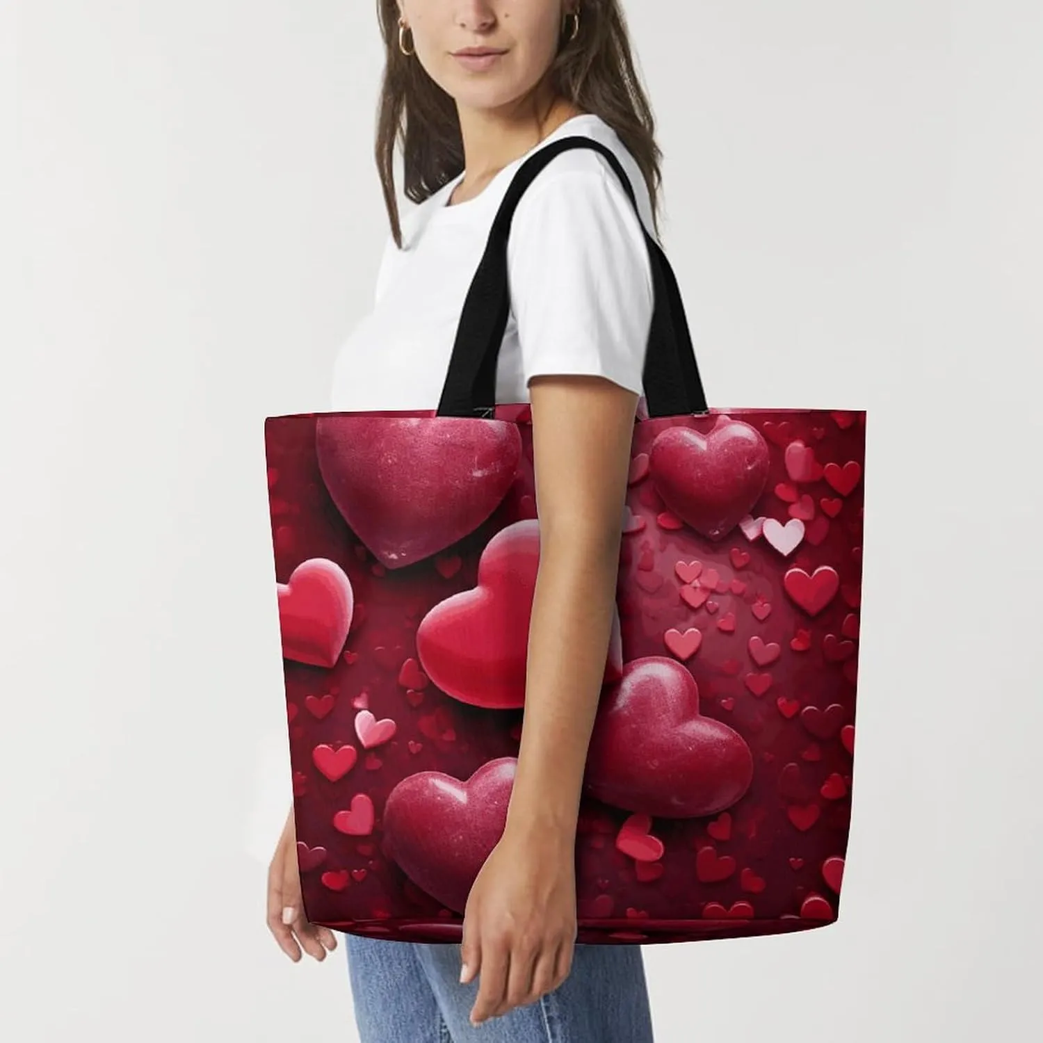Large Capacity Shopping Bag Shells And Sand Canvas Grocery Bags Foldable Tote Bag