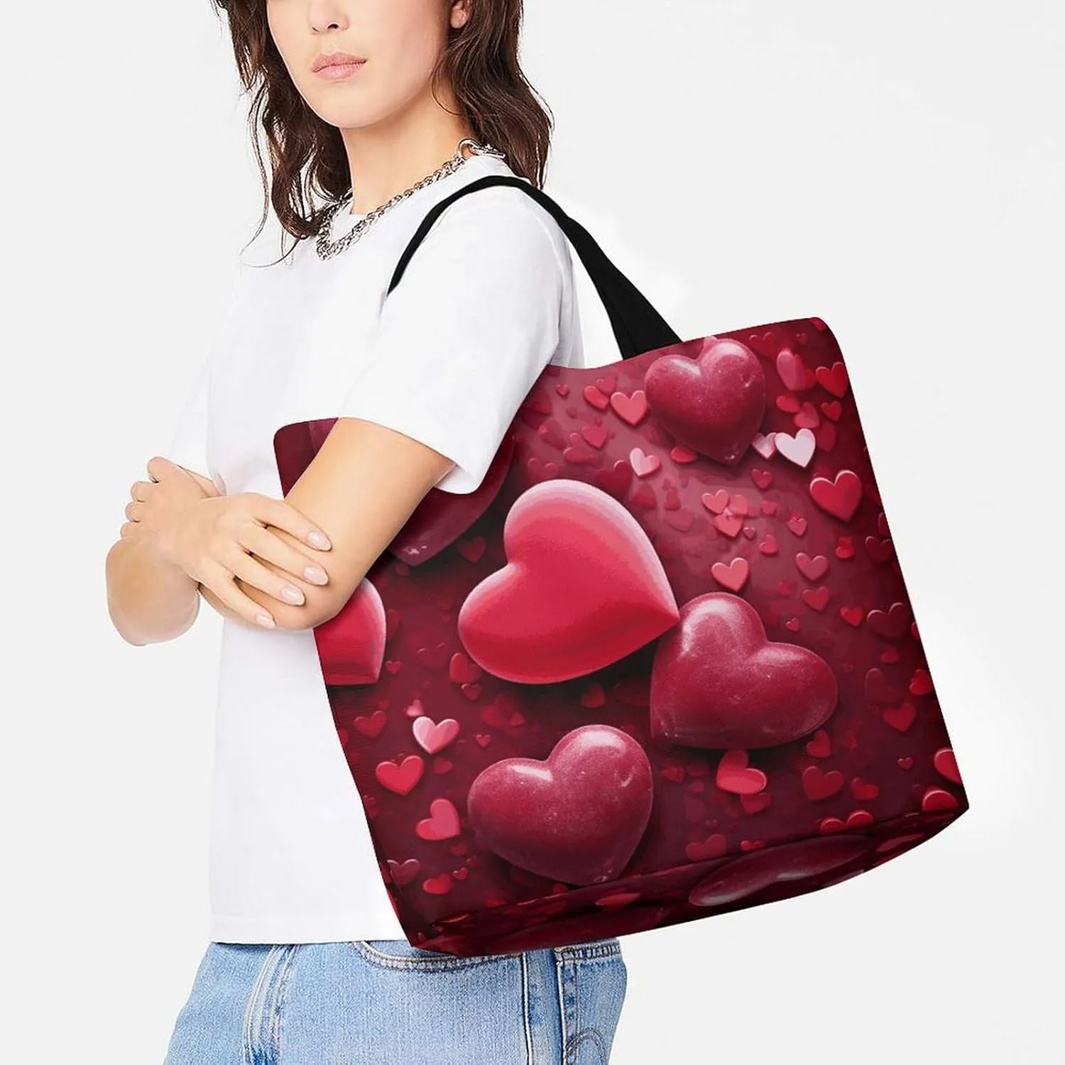 Large Capacity Shopping Bag Shells And Sand Canvas Grocery Bags Foldable Tote Bag