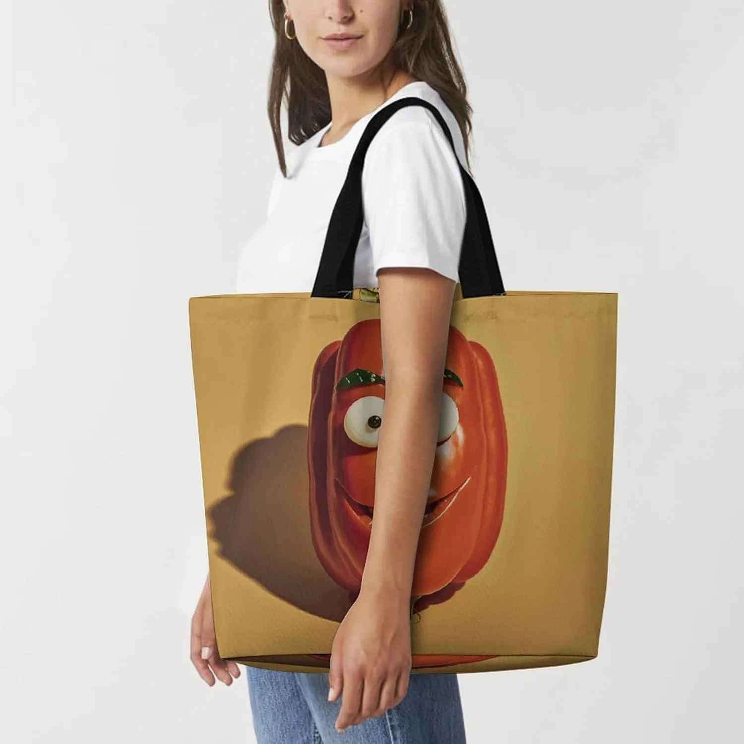 Large Capacity Shopping Bag Vintage Aesthetic Raven Illustration Canvas Grocery Bags Foldable Tote Bag