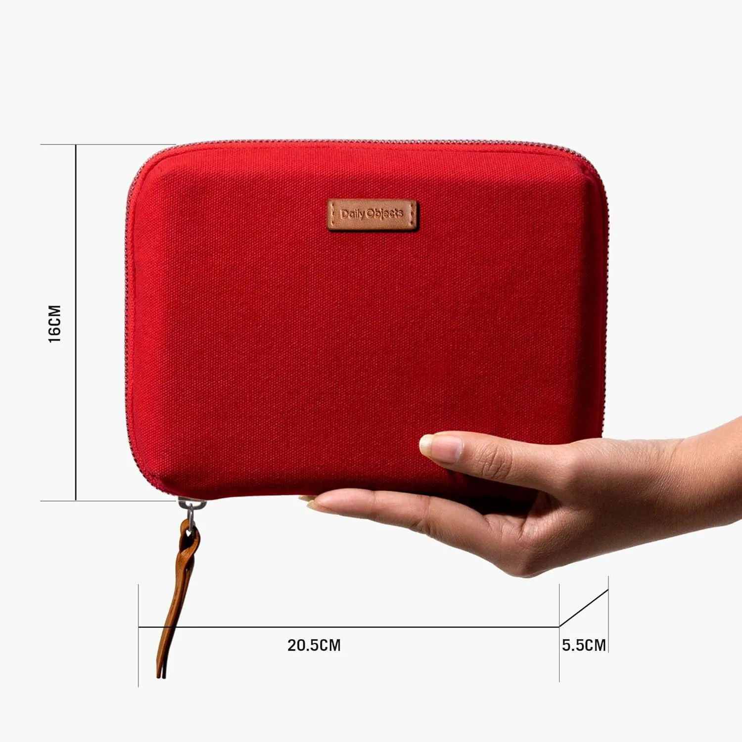 Large Travel Digital Accessories Storage Bag, Portable Gadget Organizer Case, Zippered Tech Kit Organizer Pouch - Red(Canvas)