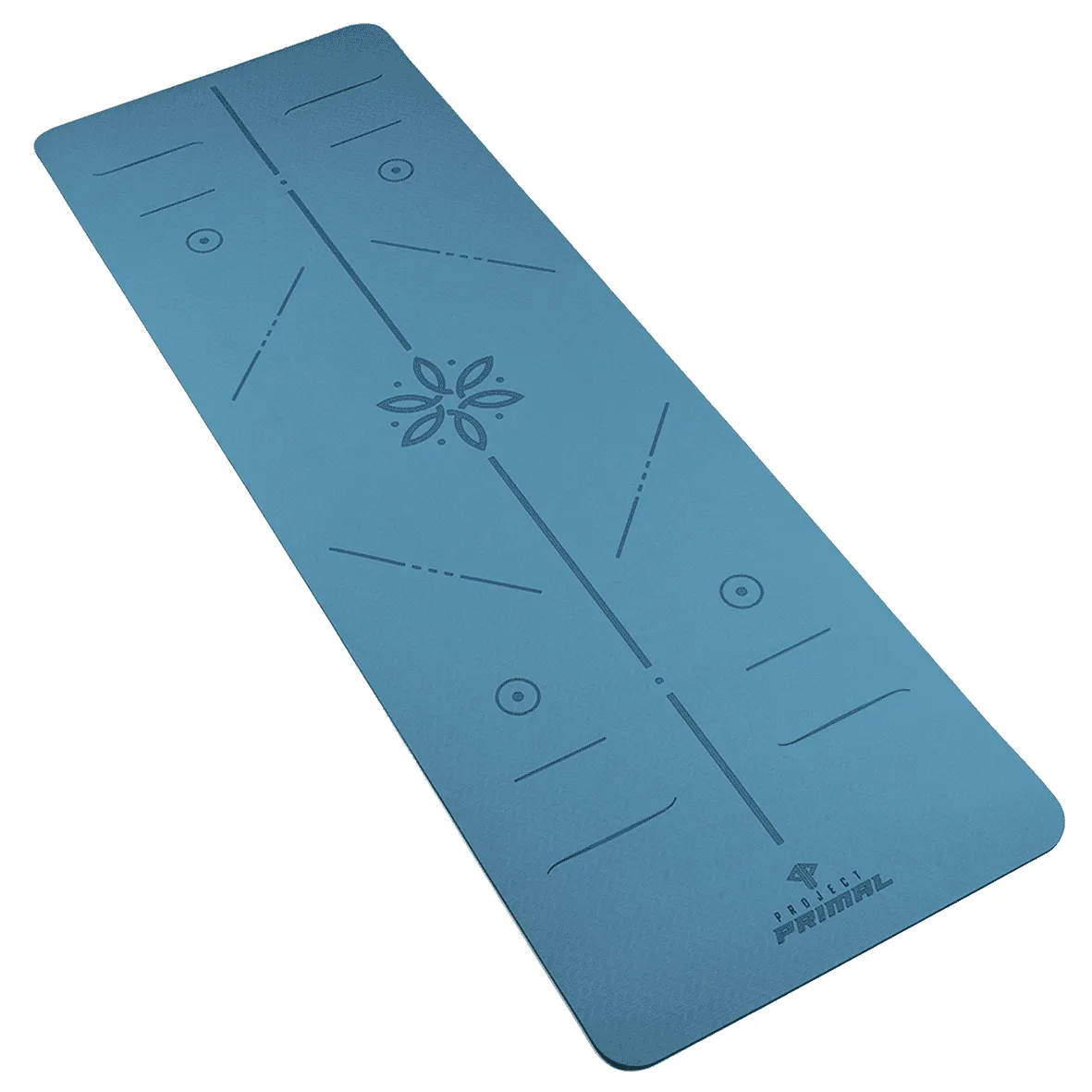 Light Blue Alignment Yoga Mat