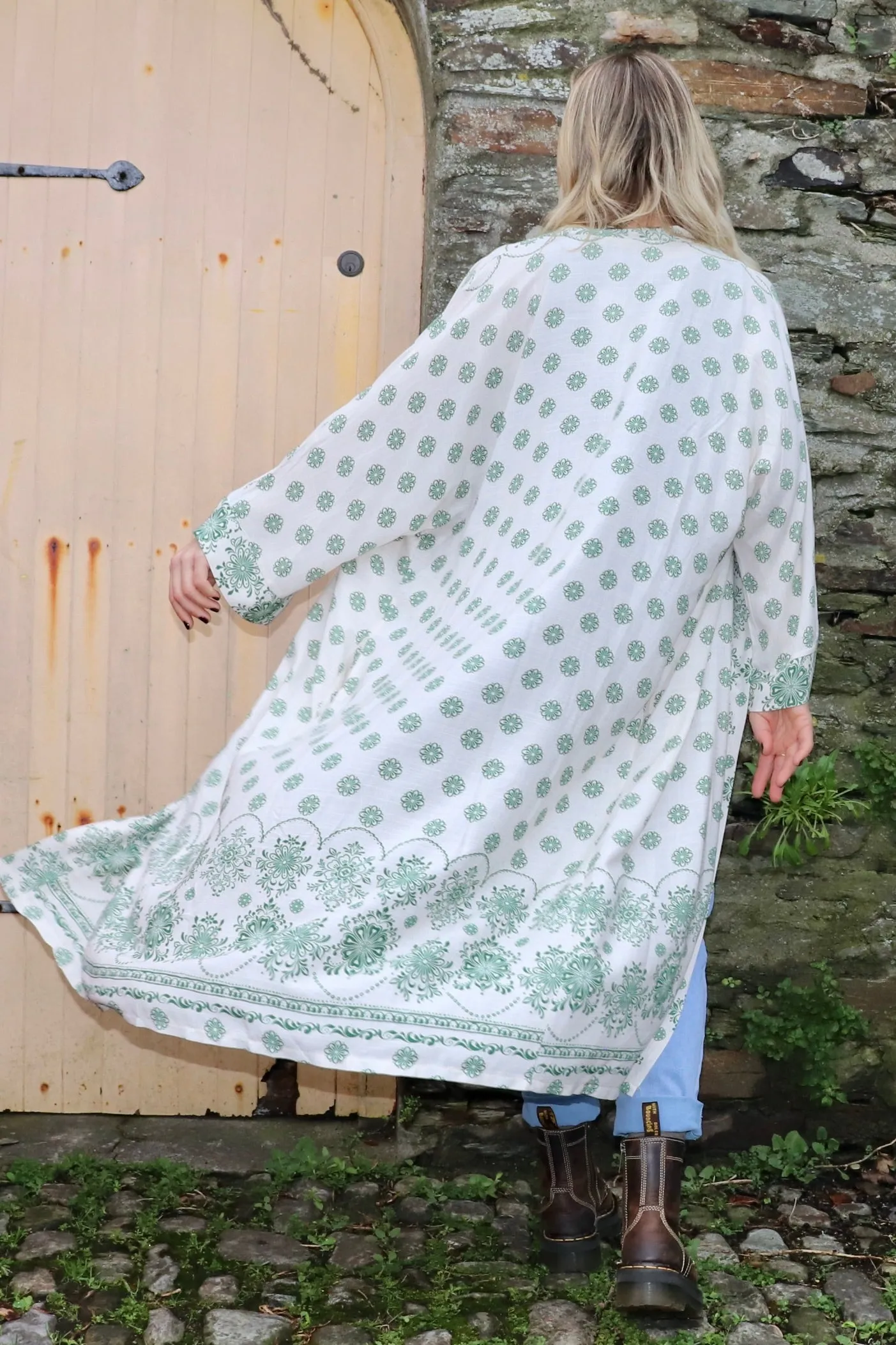 Long floral kimono