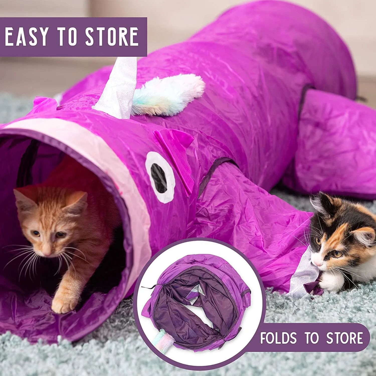 Magic Mewnicorn Multi Cat Tunnel Boredom Relief Toys