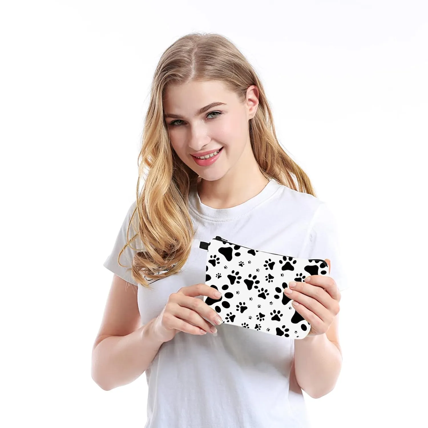 Makeup Bag Travel Accessories Small Size Toiletries Makeup Organizer Cosmetic Bag Gifts for Women (Paw print)