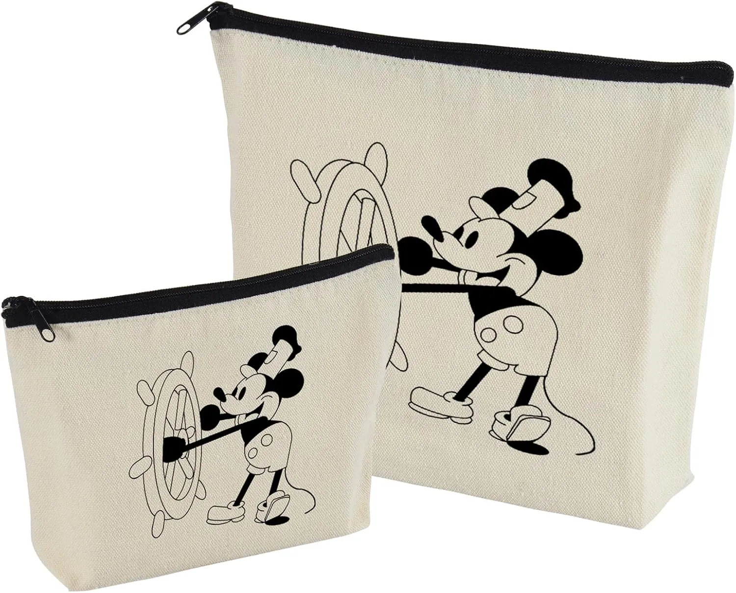 Makeup Bags for Women 2 Pcs, Travel Cosmetic Bag Makeup Pouch, Gift for Women