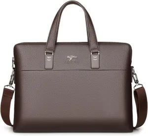 Men's bags, handbags, horizontal business briefcases, shoulder bags(Brown)