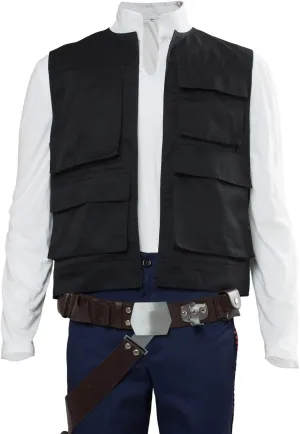 Men's Halloween Costume Black Vest Belt Compatible Droid Caller Canister Cosplay Accessories Unisex