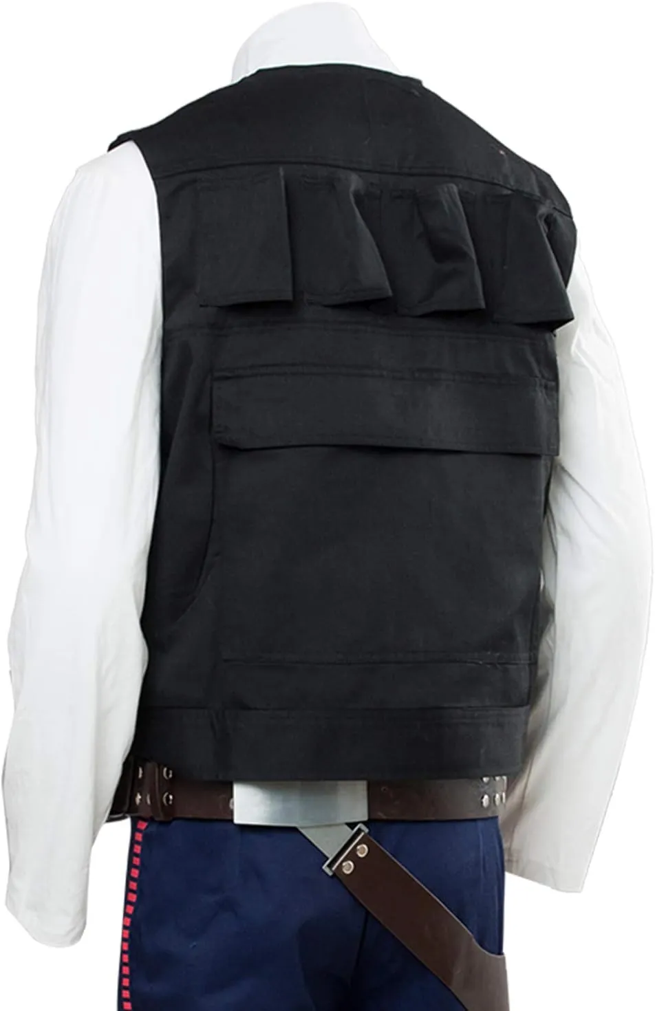 Men's Halloween Costume Black Vest Belt Compatible Droid Caller Canister Cosplay Accessories Unisex
