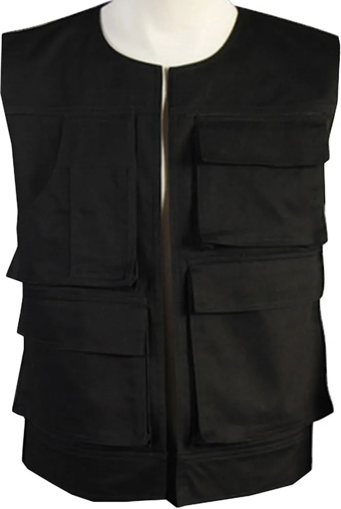 Men's Halloween Costume Black Vest Belt Compatible Droid Caller Canister Cosplay Accessories Unisex