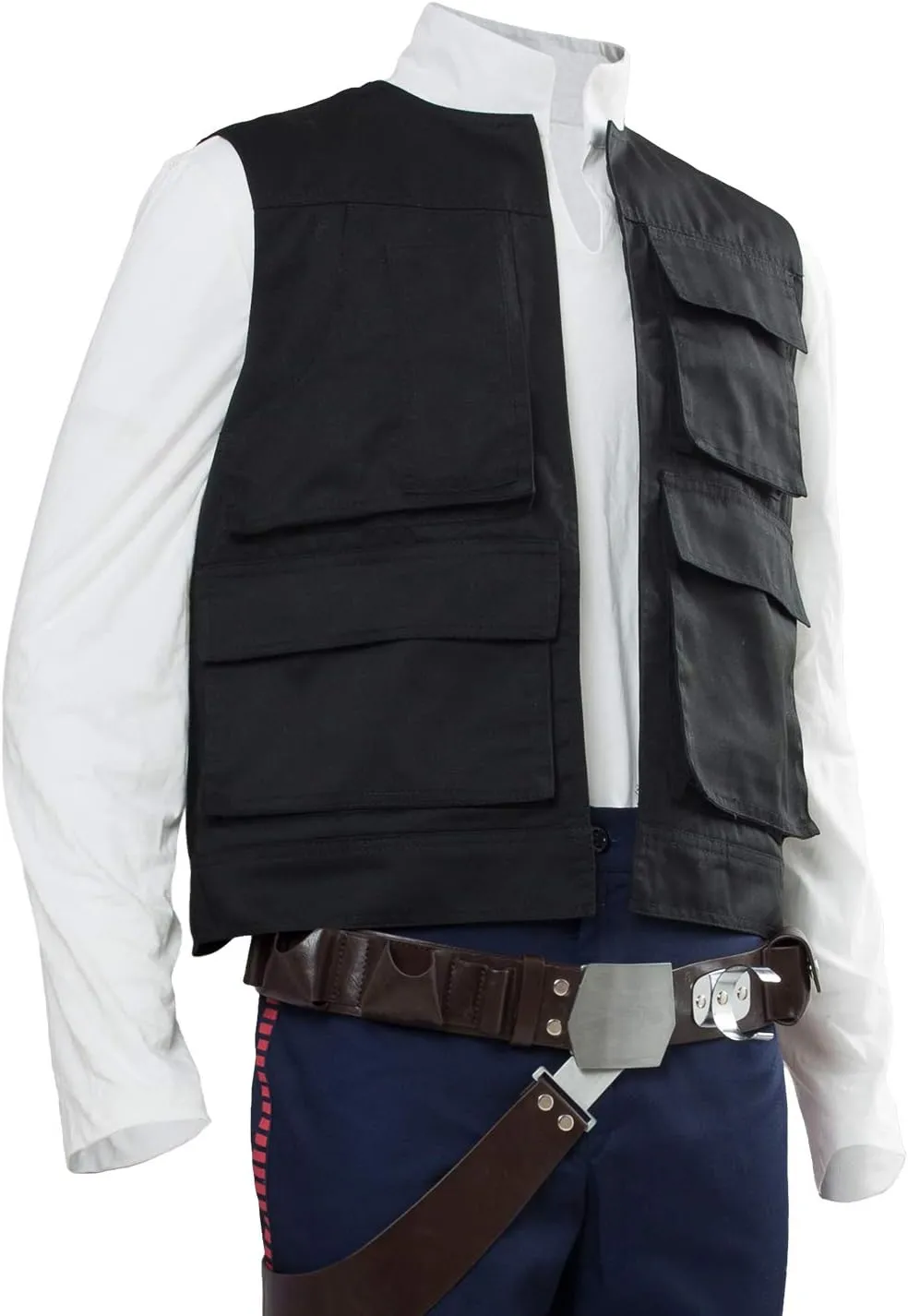 Men's Halloween Costume Black Vest Belt Compatible Droid Caller Canister Cosplay Accessories Unisex