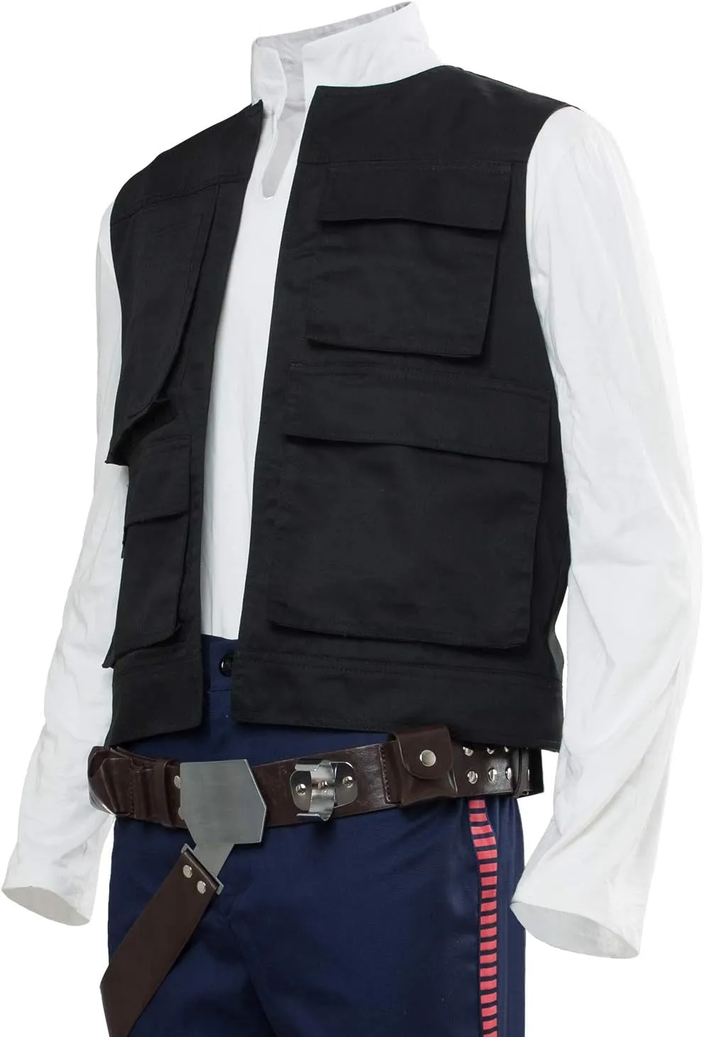 Men's Halloween Costume Black Vest Belt Compatible Droid Caller Canister Cosplay Accessories Unisex