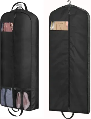 MISSLO 60" Garment Bags for Travel   65" Gusseted Hanging Garment Bags