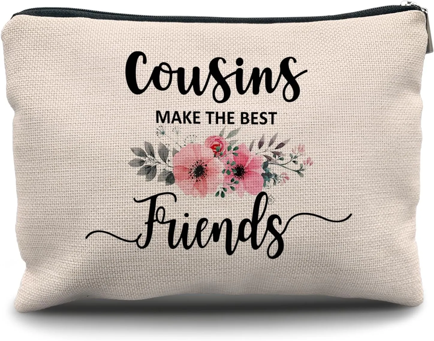 Nogrit Cousin Gifts Makeup Bag - Best Cousin Gifts for Women, Small Cosmetic Makeup Bag for Purse