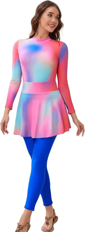 ODIZLI Women's Muslim Swimwear Suit Rash Guard Long Sleeve Swimsuit Surfing Bathing Suit Wetsuit