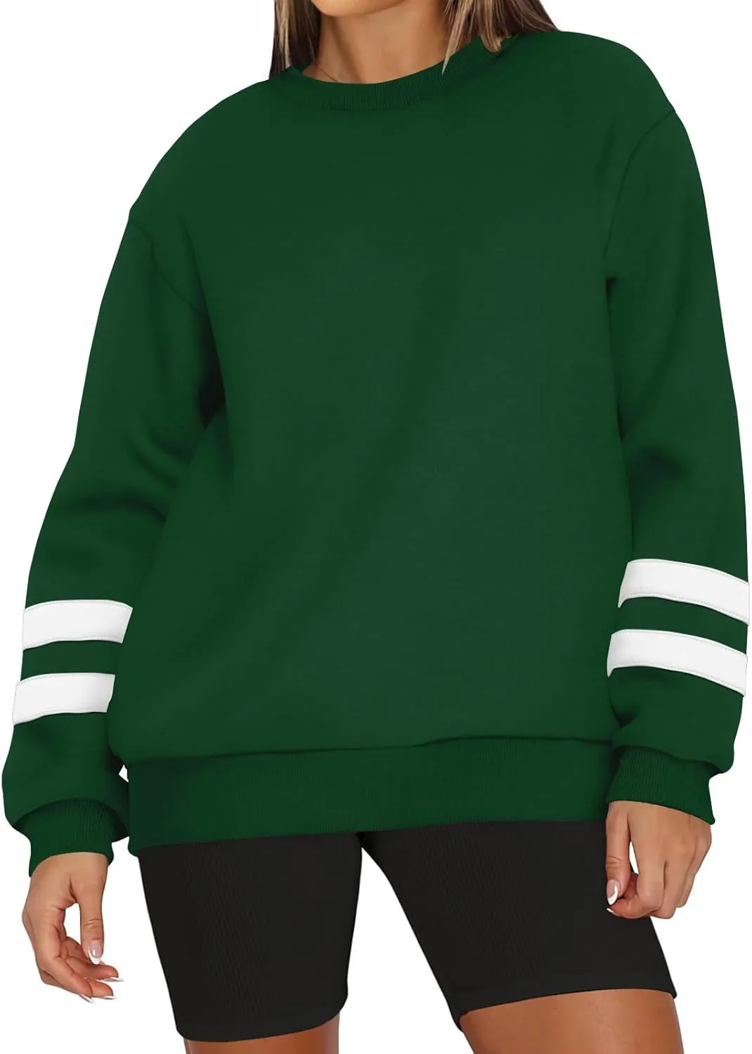 Oversized Sweatshirt For Women Trendy Hoodie Pullover Crewneck Long Sleeve Solid Fall Winter Clothes 2024