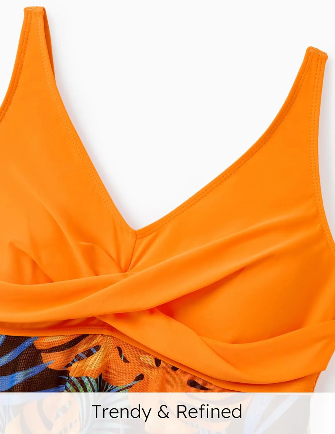 PATPAT Family Matching Summer Swimwear, Women One-Piece Swimsuit, Men Swim Trunks, Boy Board Shorts, Girl Bathing Suit