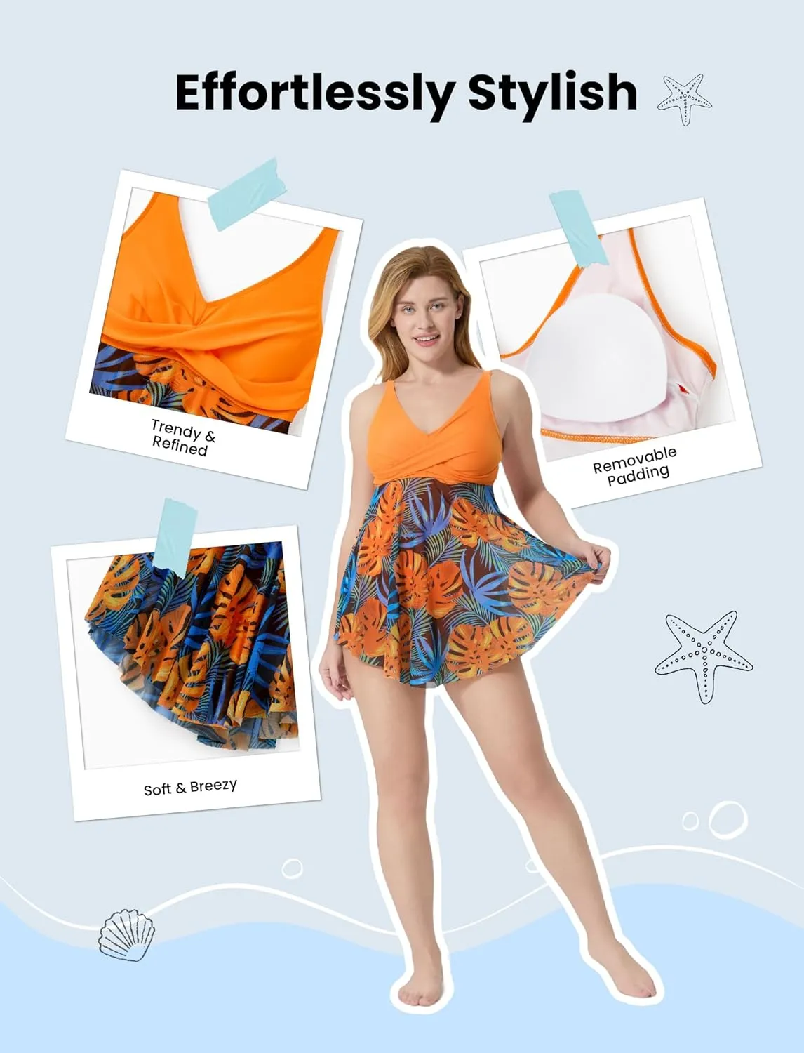 PATPAT Family Matching Summer Swimwear, Women One-Piece Swimsuit, Men Swim Trunks, Boy Board Shorts, Girl Bathing Suit