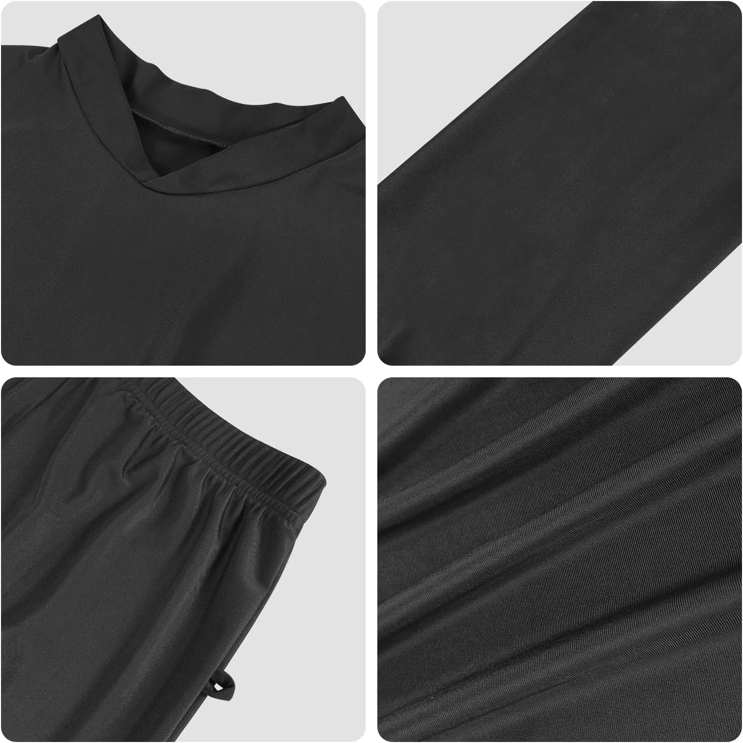 Plus Size Burkini Muslim Swimsuits for Women Modest Islamic Swimwear Long Sleeve Full Cover 3PCS Set Beachwear with Cap