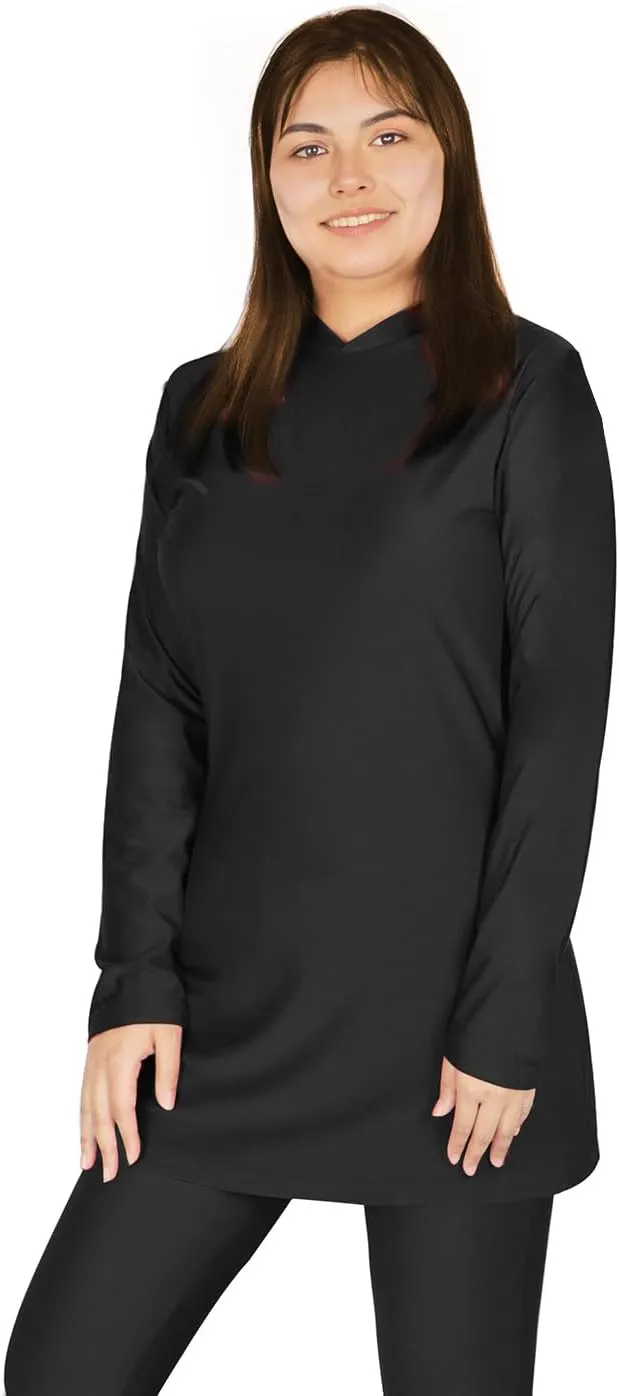 Plus Size Burkini Muslim Swimsuits for Women Modest Islamic Swimwear Long Sleeve Full Cover 3PCS Set Beachwear with Cap