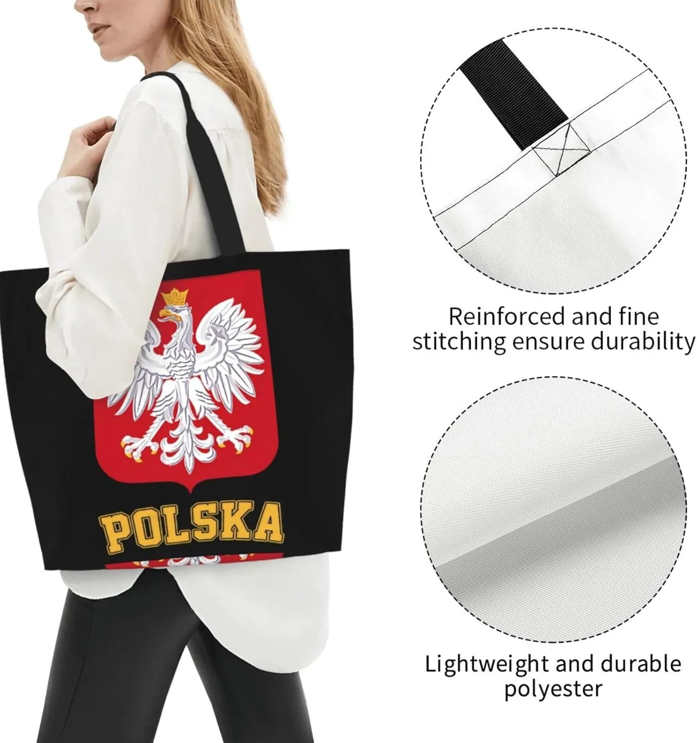 Puerto Rican American Flag Women's Tote Bag Large Capacity Single Shoulder Bags Handbag for Shopping Work