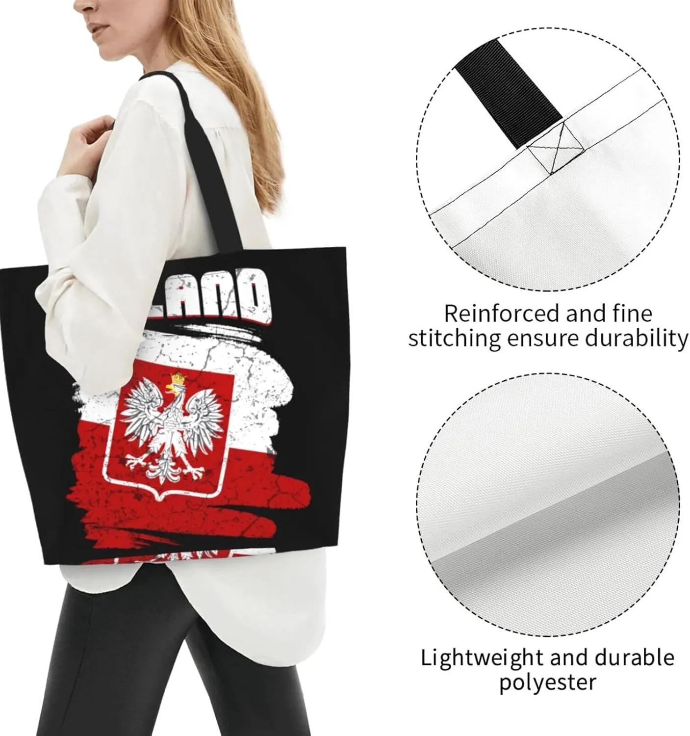 Puerto Rican American Flag Women's Tote Bag Large Capacity Single Shoulder Bags Handbag for Shopping Work