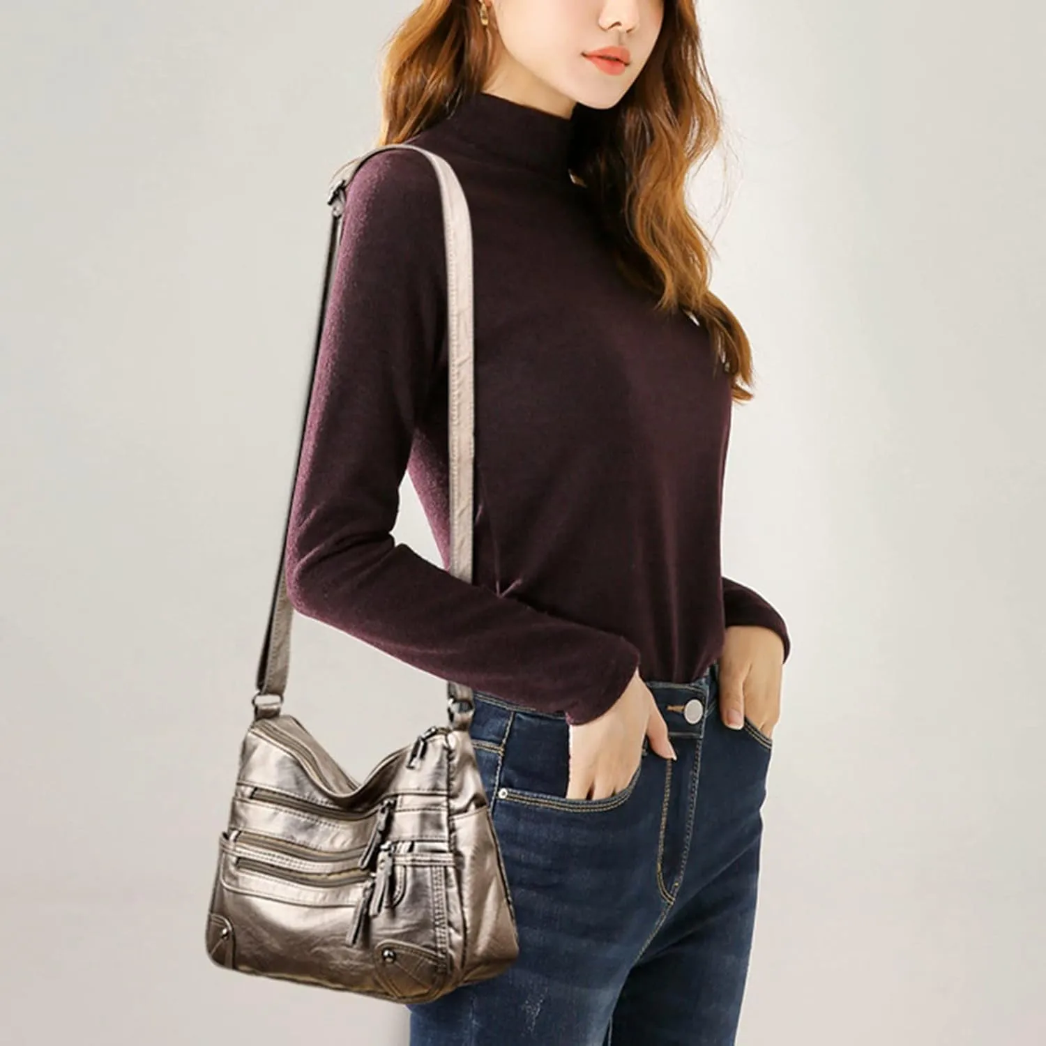 Puffer Tote Bag Soft Leather Shoulder Bags Layer Classic Crossbody Bag Luxury Designer Zipper Handbag And Purse