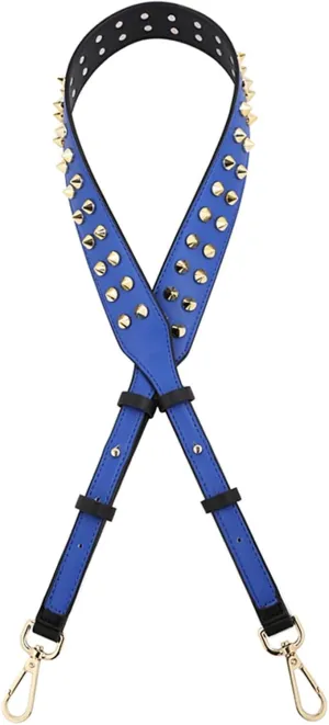 Purse Shoulder Strap Adjustable Double-sided Leather Rivet Crossbody Bag Strap Wide Replacement Belt Accessories for Female