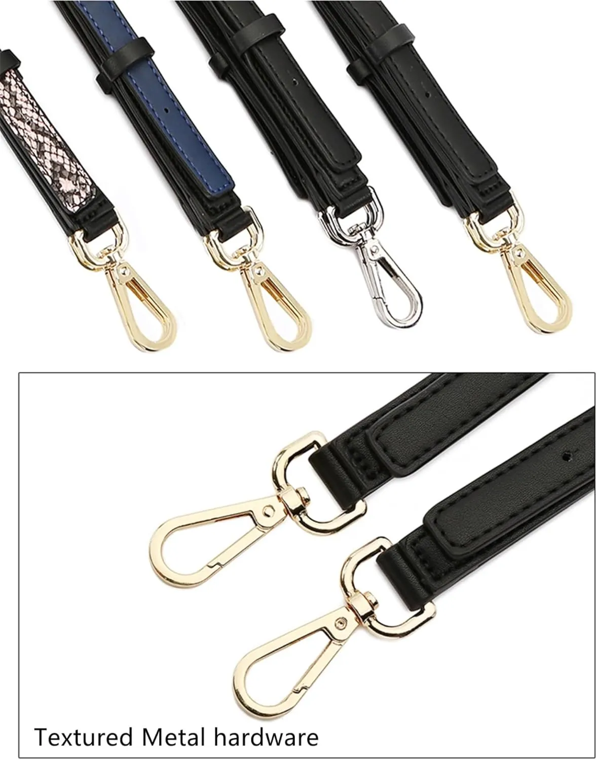 Purse Shoulder Strap Adjustable Double-sided Leather Rivet Crossbody Bag Strap Wide Replacement Belt Accessories for Female
