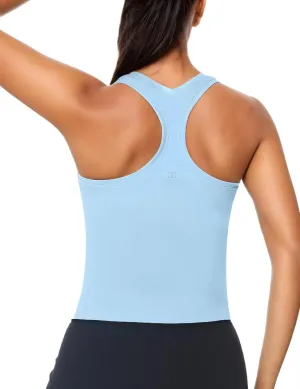 Racerback Workout Tank Tops for Women Sleeveless Gym Tops Cropped Active Yoga Running Shirts