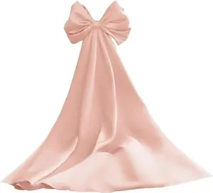 RunaCelle Removable Satin Big Bow Sleeves Satin Cloak for Wedding Dress Bridal Accessories Long Detachable Sleeves Train